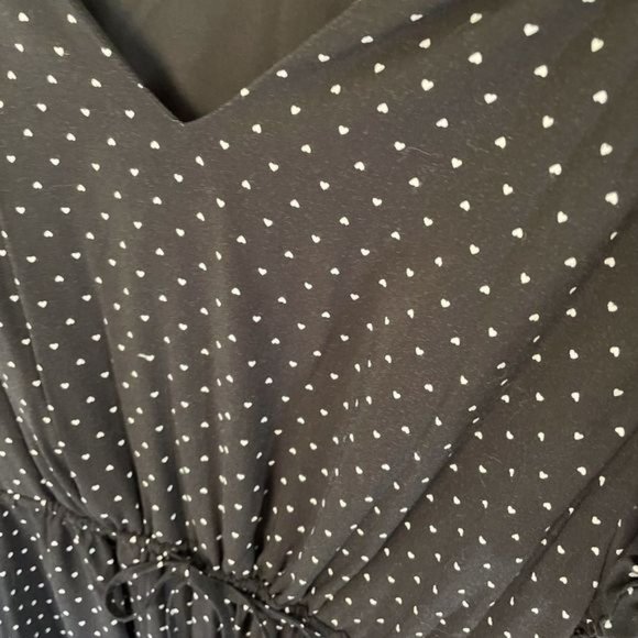 Gap Black & White Flutter Sleeve Mini Short Dress SZ Medium Tall - Picture 5 of 10